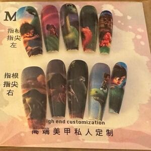 The Good Dinosaur Inspired Press On Nail Set Cartoon Nail‎ Art